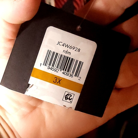 JH Womens New Plus Plaid Red Shift Dress - Picture 9 of 10